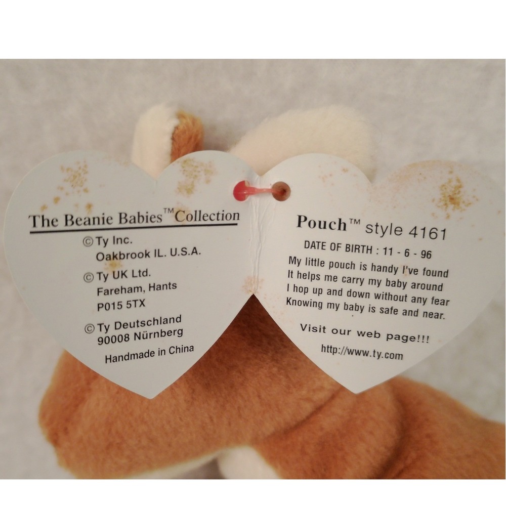 Vintage Ty Beanie Babies Pouch Kangaroo Joey - Picture 4 of 9